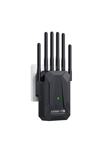 Choice3 kebidumei EU Plug Black Kebidumei AX3000 WiFi 6 Repeater Wireless Rou...