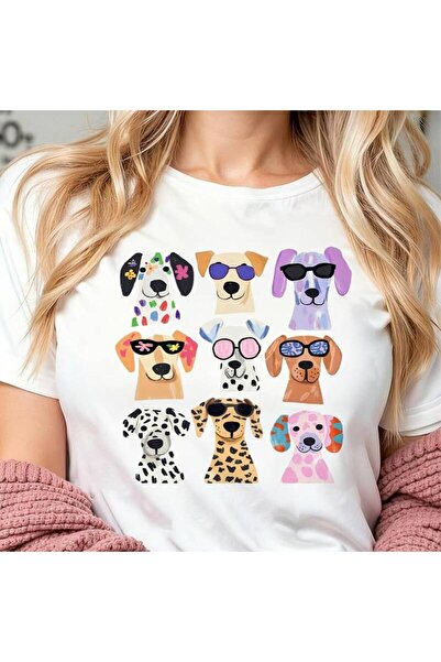799 Cartoon Wearing Fashion Glasses Colorful Playful Digital Art Various Dog ...