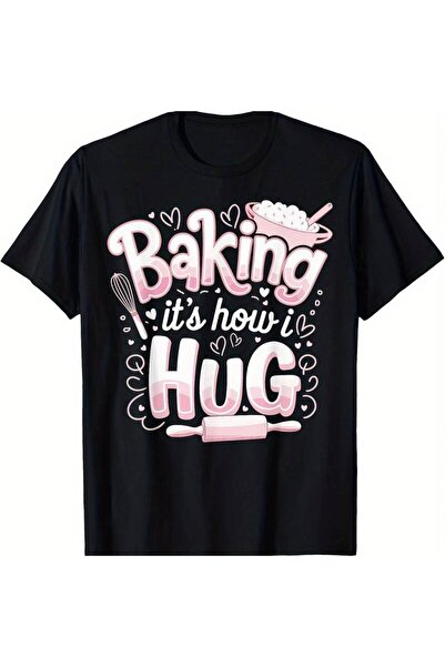 KYMC07 تي شيرت رجالي بتصميم 'Is My Way of Embracing Cupcakes'، أسود مع نص ورد...