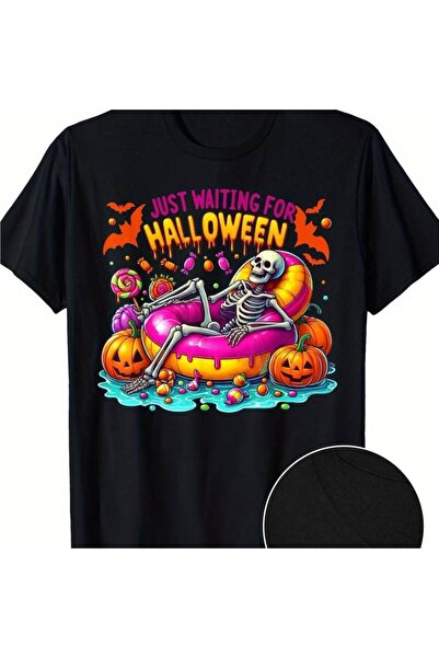 01THEONE تي شيرت Summerween Skeleton Pool بتصميم جمجمة وحش، قطن ثقيل الوزن 22...