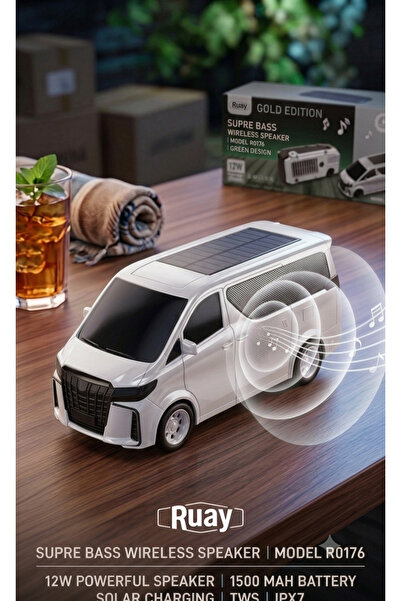 Primo Plus 12W Wireless Bluetooth Car Speaker with Solar Charging, Deep Bass ...