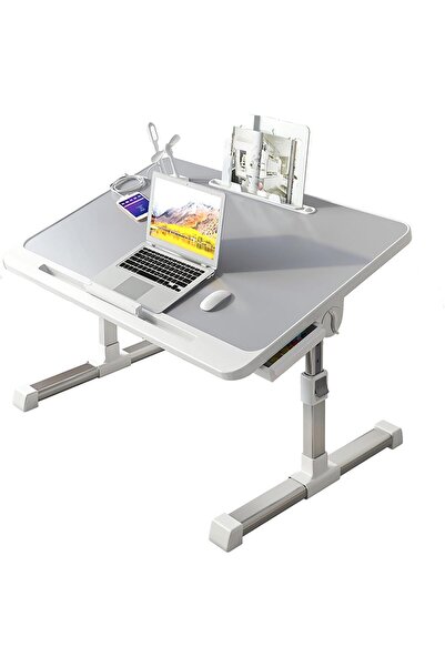 Mcstorey Katlanabilir Laptop Masası LED Aydınlatmalı USB Fanlı Dizüstü Bilgis...