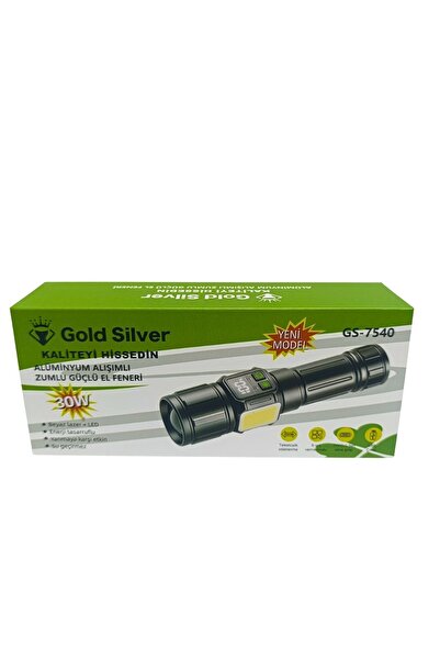 GoldSilver Gold Silver GS-7540 Profesyonel Şarjlı El Feneri – Yüksek Lümen, U...