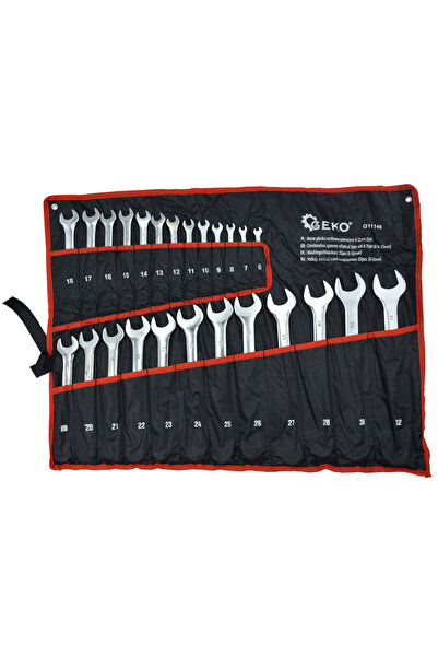 Gekoahşap Set de chei fixe cu ochi 6-32mm, 25 piese, în cutie metalică.