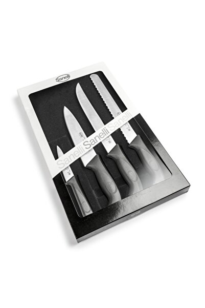 Sanelli Set de cuțite, 4 piese, cuțit pentru friptură 24cm, cuțit pentru pâin...