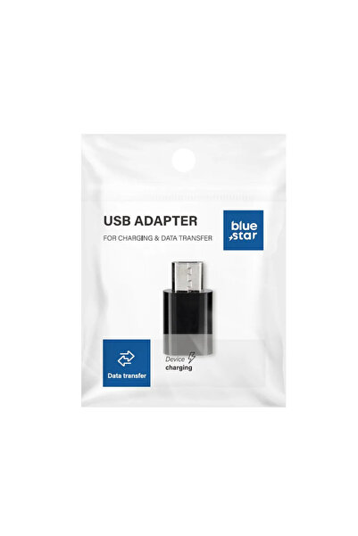 Bluestar Blue Star αντάπτορας Type-C (θηλυκό) σε Micro-USB (αρσενικό), μαύρο