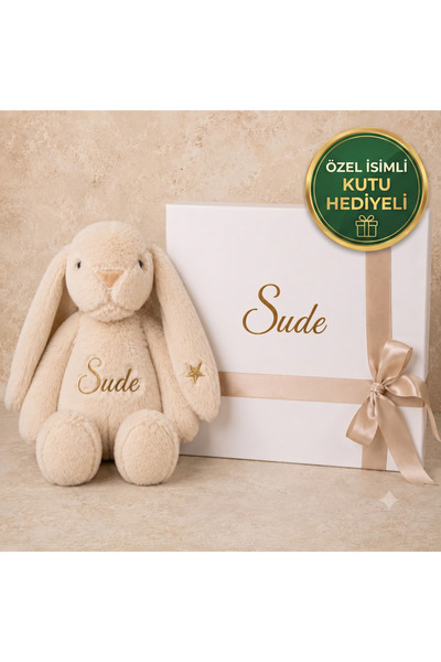 Hellobox Kişiye Özel İsimli Peluş Oyuncak Tavşan - ÖZEL İSİMLİ KUTU HEDİYELİ ...
