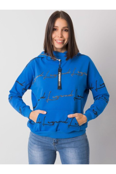 Relevance Women's Sweatshirt, RELEVANCE, Cotton, Long Sleeve, Dark Blue, mode...