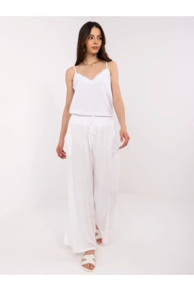 Italy Moda Women's Pants, ITALY MODA, Viscose, White, model MI-SP-25734.78