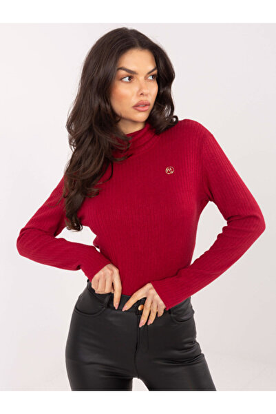 LAKERTA Pulover Dama, LAKERTA, Lana, Maneca lunga, Bordo, model LK-SW-510184.01P