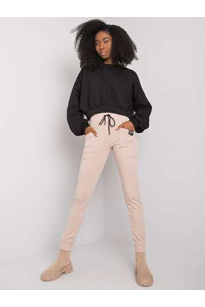 Relevance Pantaloni Trening Dama Lunga, Bumbac, RELEVANCE, Bej Casual Model R...