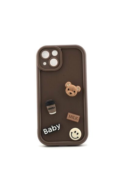 DARA Husa de Protectie, DARA, pentru Apple iPhone 13, Model Ursuleti 3D, Anti...