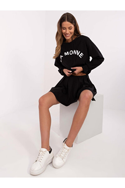 Italy Moda Compleu Dama, ITALY MODA, Poliester, Maneca lunga, Negru, model MI...