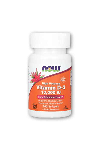 Now Foods High Potency Vitamin D-3 250 mcg (10,000 IU) 240 Softgels