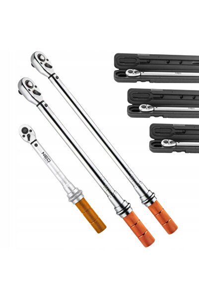 NEO Tools NEO Set de 3 Chei Dinamometrice Gamă de la 5 la 350 Nm Husă Certificat