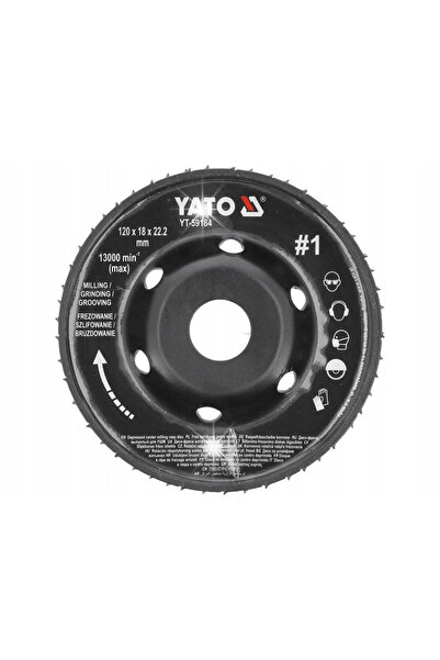 yato Disc abraziv Tarnik, complet convex, 120x18mm # 1