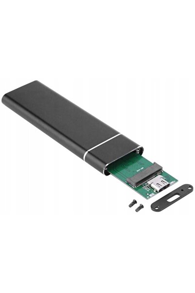 NO BRAND Carcasă pentru SSD M.2 USB tip C 3.0, din aluminiu, cu slot USB C
