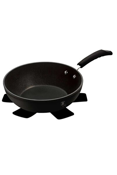 Berlinger Haus Tigaie WOK marmorată 28cm Linie Profesională Neagră BH-6126