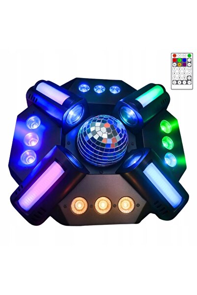 LIGHT4ME Proiector scenă cu efecte luminoase multiple 56 LED-uri 21 programe ...