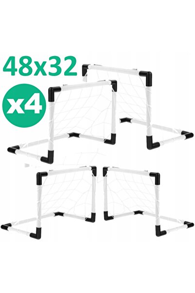 Stator 2x Poartă de Fotbal MARE 92x61 Set de Fotbal pentru Copii 4x Poartă Mică