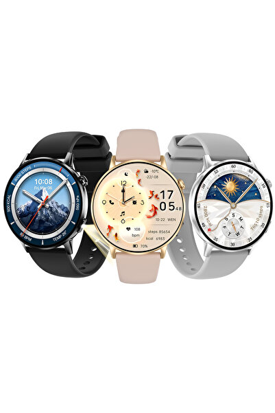 Lazird Smartwatch de damă, lanternă, AMOLED, monitorizare tensiune arterială,...
