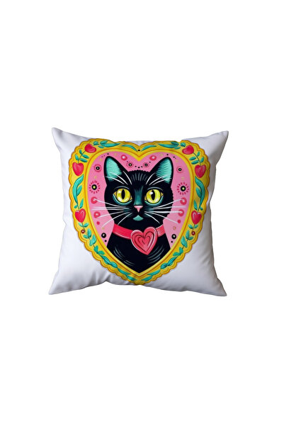 Beramussa Ethnic Cat Portrait Pillow, Gift