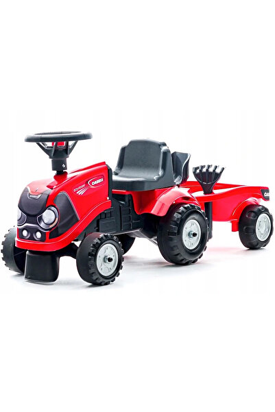Falk Tractor de plimbat pentru bebeluși CASE IH, cu remorcă, lopată și grajdu...
