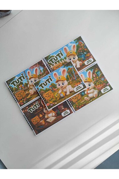 beticraft İsimli resim defteri, 5'li SET, resim defteri, tavşanlı resim defte...