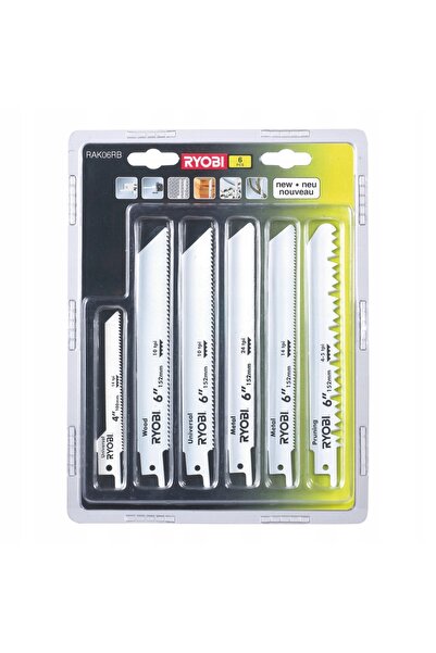 Ryobi Set complet de pile de tăiat/săpat, 6 bucăți, pentru lemn și crengi.