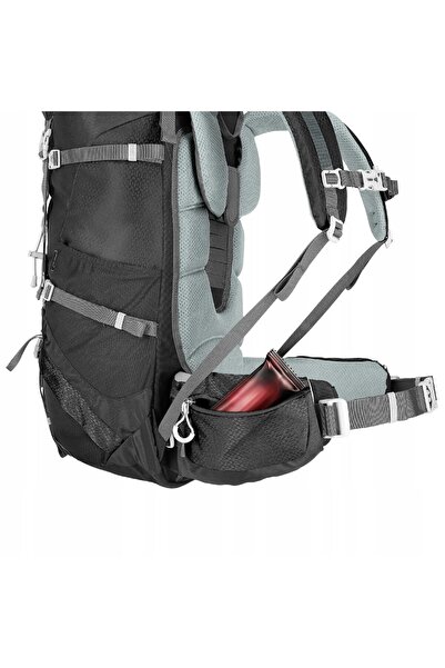 ACTIV SPACE Rucsac turistic trekking de munte 60L, unisex, rezistent, negru