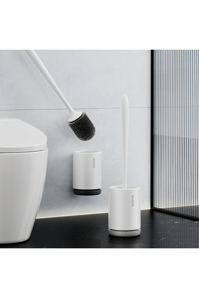 Miecoco Ecoco Wall-Mounted Stylish Design Toilet Brush Black