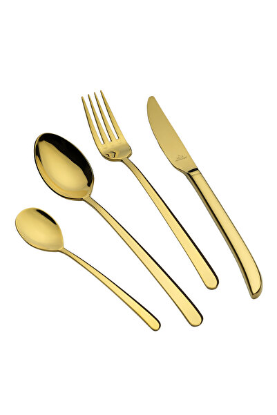 Arshia Stainless Steel Cutlery Set 86 pcs Gold