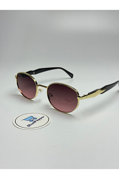 BluePepper Pradix V3 Sunglasses Oval Gold Frame Pink Glass Colorful 50-18-150...