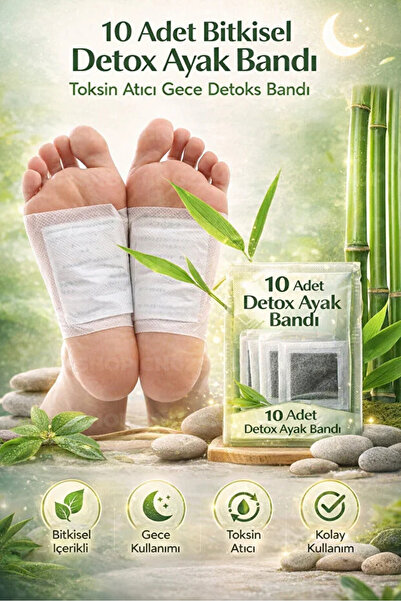 ORVİCA 10 Adet Bitkisel %100 Detox Ayak Bandı – Toksin Atıcı Gece Detoks Bandı Ayak Bandı