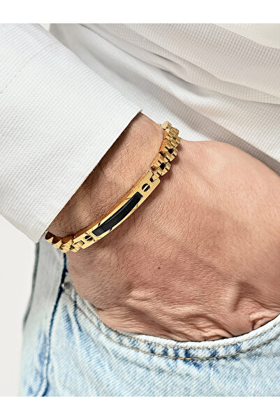 FERRO Yellow Steel Men's Bracelet Frj10195A-B 2 Year Warranty Gift Boxed