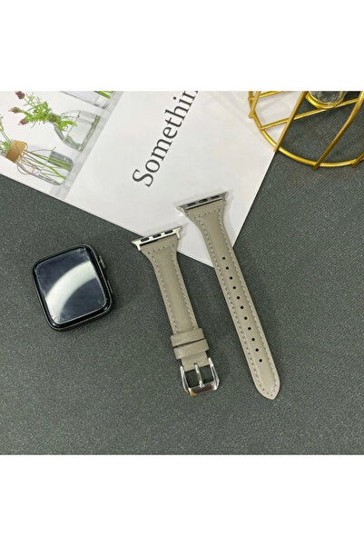 Choice4 38mm 40mm 41mm 9 Elephant Grey Leather Slim Strap for Watch Band 44mm...