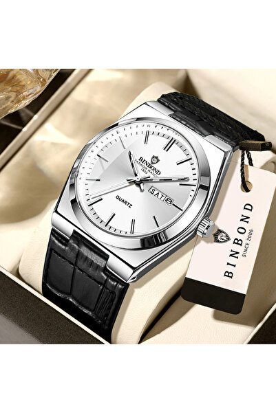 Choice10 1 BINBOND Luxury leather strap quartz wristwatches precise luminous ...