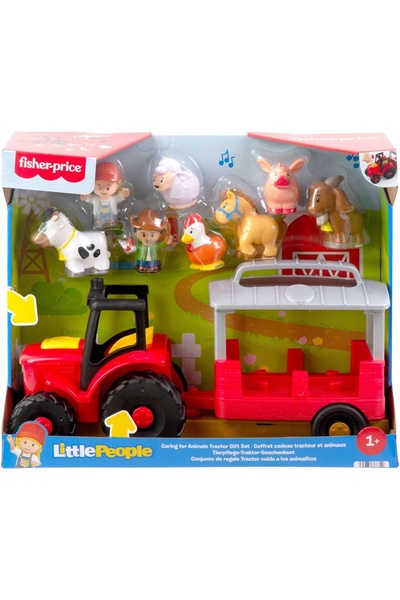 FISHER-PRICE BABY Tractor cu remorcă Little People Fisher-Price cu figurine a...