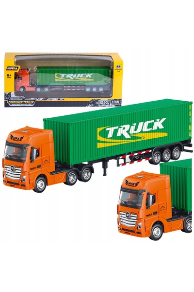 LeanToys Camion cu remorcă container la scară 1:50