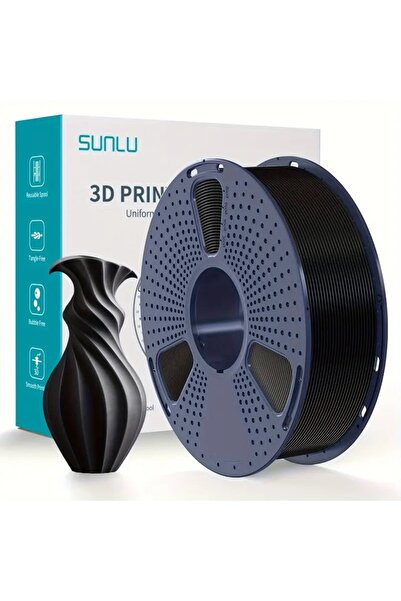 Sunlu Filament PLA negru, 1.75mm, 1kg, pentru imprimantă 3D