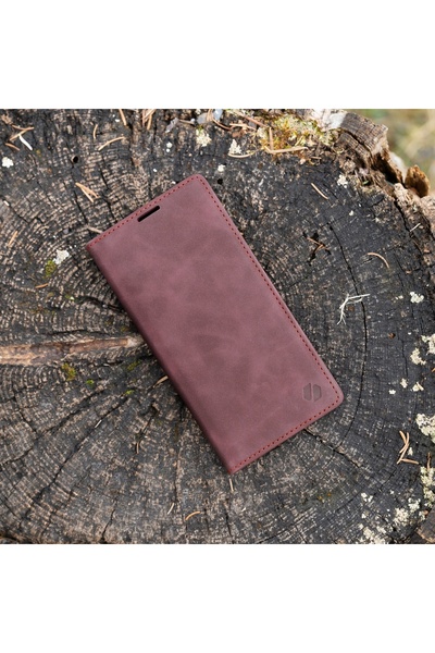 NO BRAND Husă tip portofel SPACECASE pentru Samsung Galaxy S23+ Roșu