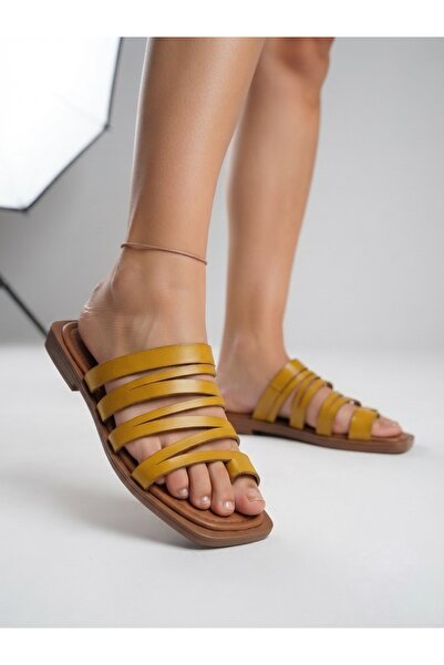 Rüya Shoes شبشب نسائي من الجلد الطبيعي اليومي