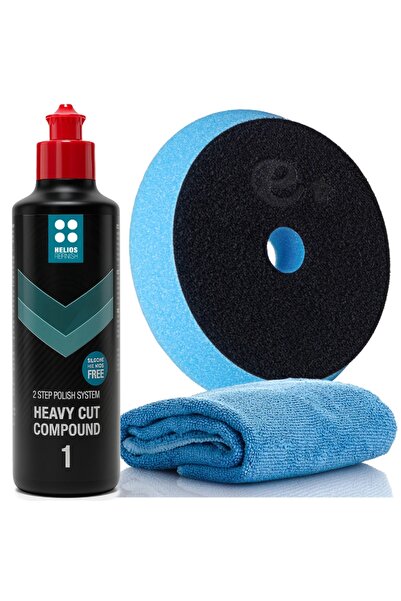Dog Helios Pastă de polish Helios HEAVY CUT Compound 1 + Pad de polish dur + ...