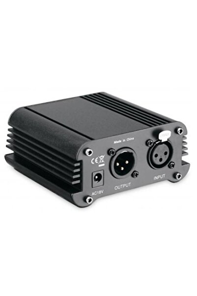 Pronomic Adaptor Phantom Power +48V, Negru, pentru microfoane cu condensator