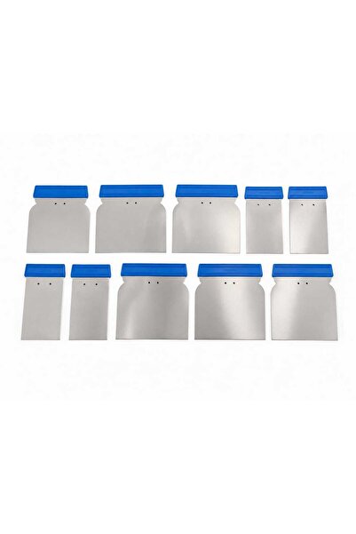 Home Top Bottom Set of 9 stainless steel spatulas for plastering and finishing
