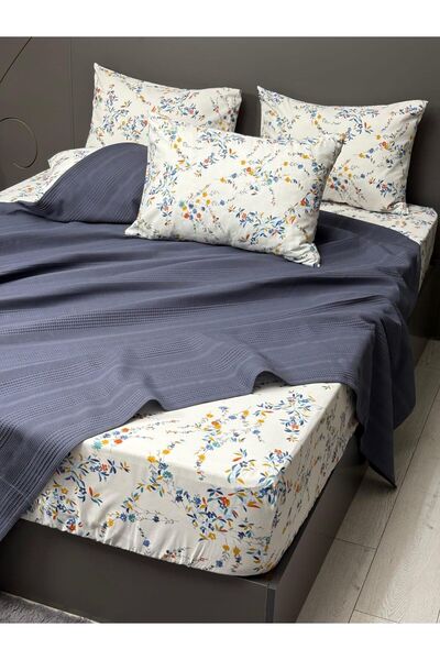 SÜMER Double Size 200 X 230 cm Solid Color Waffle Patterned Cotton Pique - An...