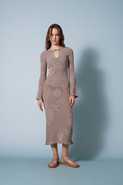Nisan Ruffle Detailed Knitwear Dress