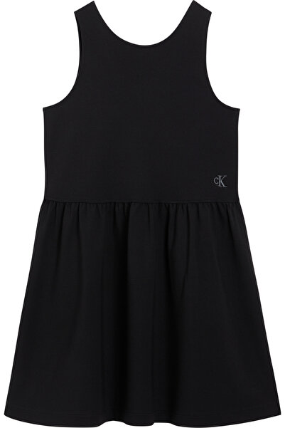 Calvin Klein Girl's Black Punto Strap Dress