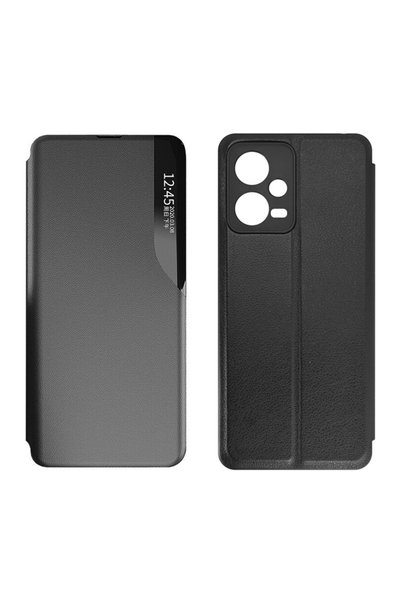 POWERTECH θήκη Smart view MOB-1918 για Xiaomi Note 12 5G/Poco X5, μαύρη