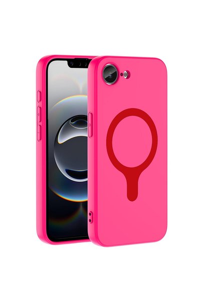 Microsonic Apple iPhone 16E Compatible Case Pastello Magsafe Dark Pink
